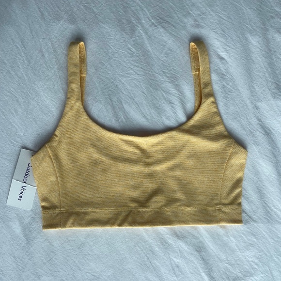 Outdoor Voices Other - Outdoor Voices Yellow Double Time Bra S